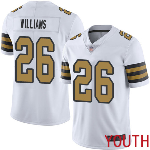 New Orleans Saints Limited White Youth P J  Williams Jersey NFL Football #26 Rush Vapor Untouchable Jersey->youth nfl jersey->Youth Jersey